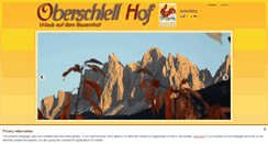 Desktop Screenshot of oberschlellhof.com