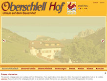 Tablet Screenshot of oberschlellhof.com